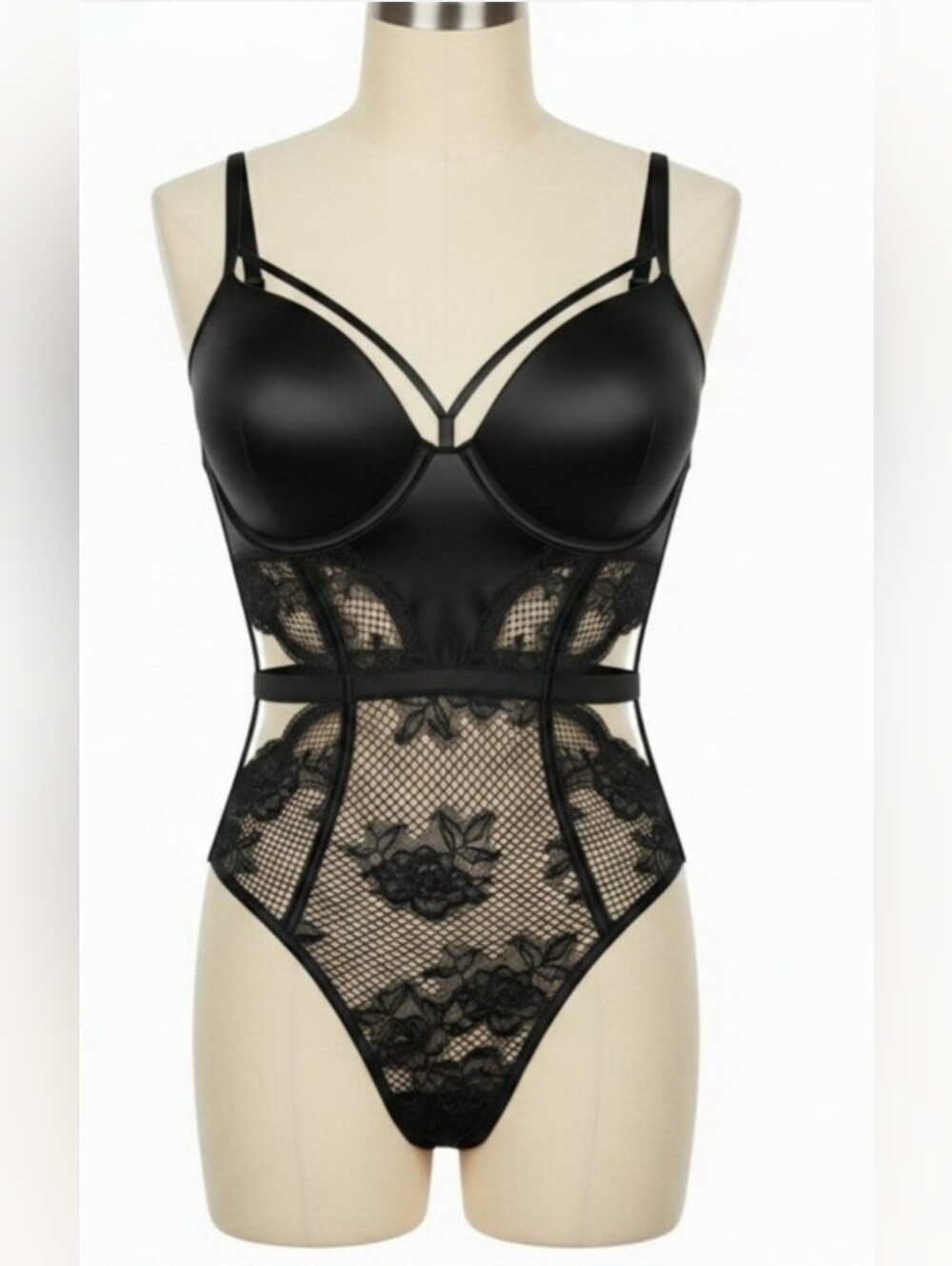 Victoria's Secret Lace Mesh Bodysuit Teddy